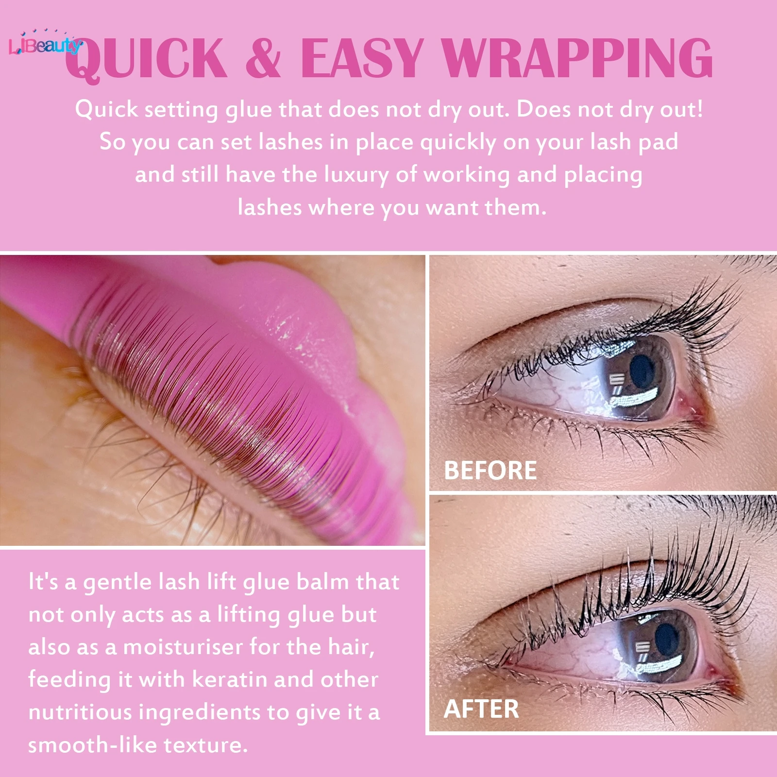 Libeauty 10g Lami Lash Lift Glue Balm Super Stickey Eyelash Lifting Glue Lash Lifting Adhesive Eyelash Lamination Glue Make Tool