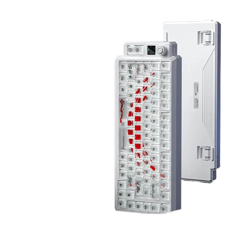 T75 fog-transparent keycap mechanical keyboard, customized three-mode wireless Bluetooth computer game e-sports dedicated RGB