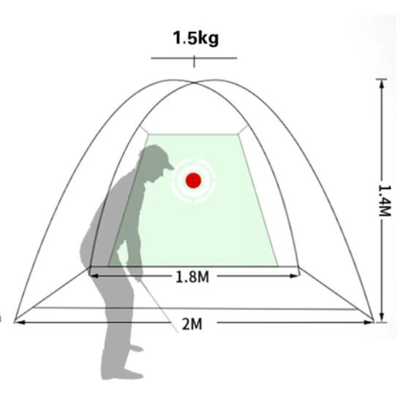 

Golf Training Aids Golf Hitting Cage Indoor 2M Golf Practice Net Tent Garden Grassland Swing Tent Golf Training Net Golf Set