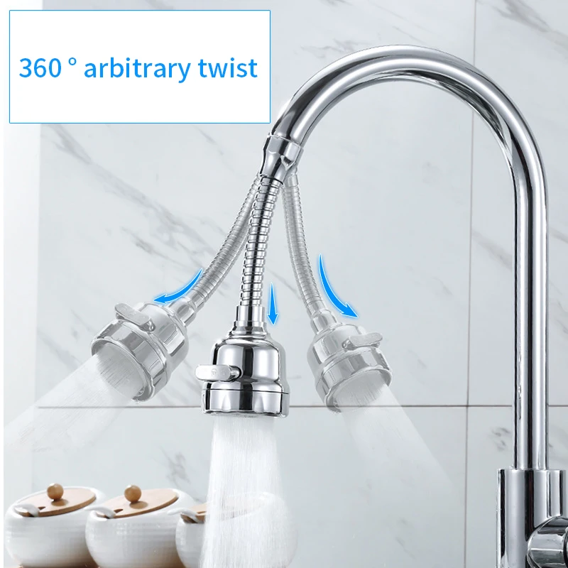 Kitchen gadgets 2/3 Mode Faucet 360 Degree Rotation Filter Extension Tube Shower Water Saving Tap Universal Kitchen Accessories