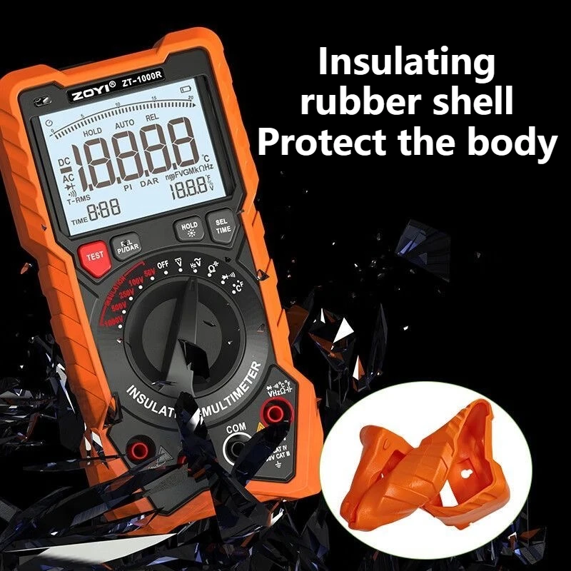 ZOYI Insulation Resistance Meter ZT-1000R High-Precision Digital Megohmmeter 1000V Electronic Shaker digital Meter Multimeter