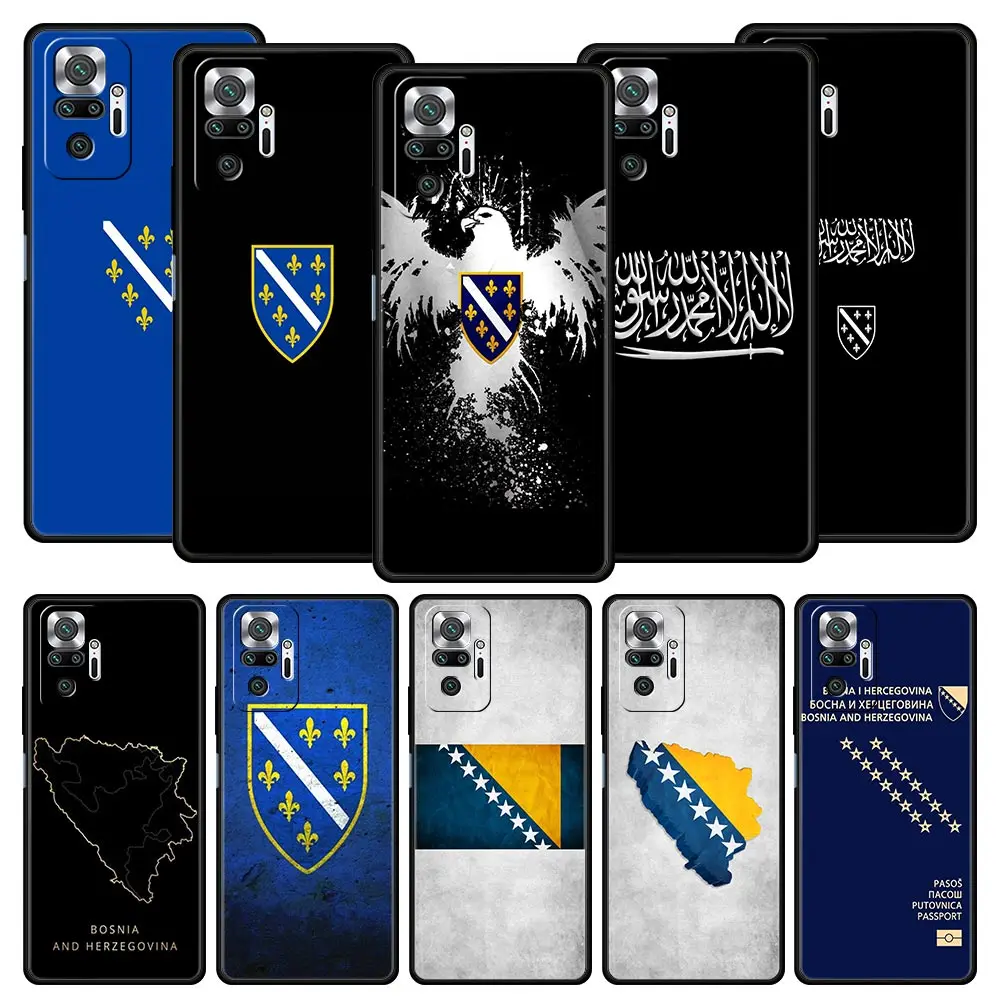 Bosnia and Herzegovina Passport Phone Case For Xiaomi Redmi Note 13 12 5G 11 10 Pro Plus 4G 9S 9 8 7 9T 13C 12C 10C 9C 9A Cover