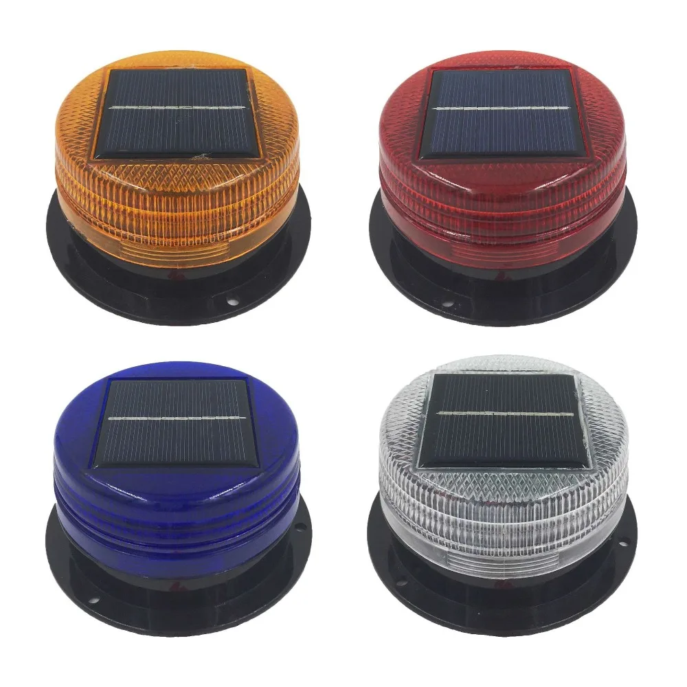 Solar Power Car Warning Light Magnetic 6 LED Car Strobe Beacon Waterproof Solar Warning Flashing Light For Car Truck Vehicle