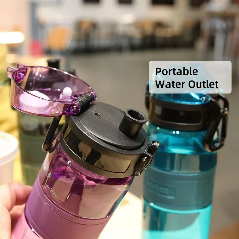 500ML Portable Sport Water Cup Exercise Water Container Large Capacity Student Mug Outdoor Travel Sport Drink Water Bottle