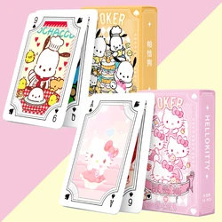 Kawaii Cartoon Hello Kitty Pochacco Poker Anime One Piece carte da gioco gioco carte da Poker giochi da tavolo giocattoli da collezione regalo per ragazze