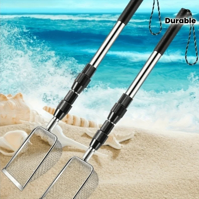 Scalable Cat Litter Scoop with Long Handle, Stainless Steel Fine Mesh Screen, Integrated Cat Litter Scoop, Household Cat