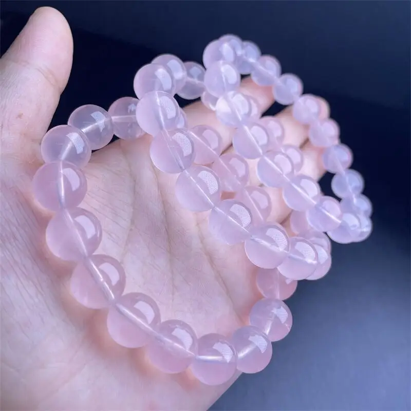 12MM Natural Starlight Rose Quartz Bracelet Gemstone Crystal Healing Gemstone Fashion Bracelet Jewelry Gift 1pcs