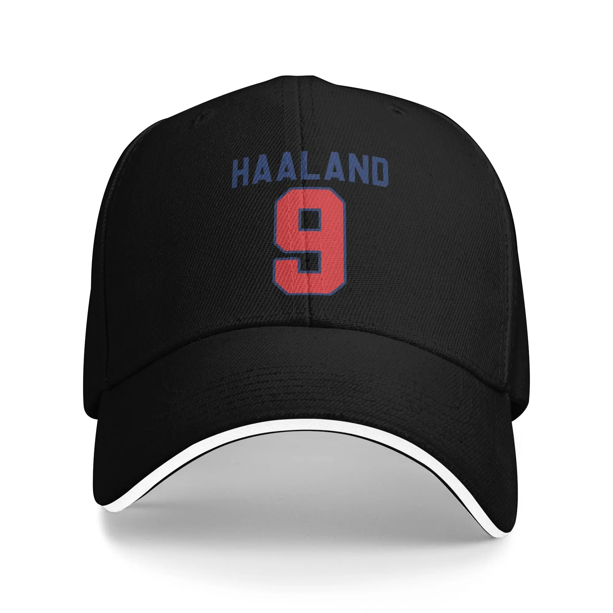 Haalands Baseball Caps Hip Hop Number 9 Football Sandwich Hats for Men Women Adjustable Sun Cap Outdoor