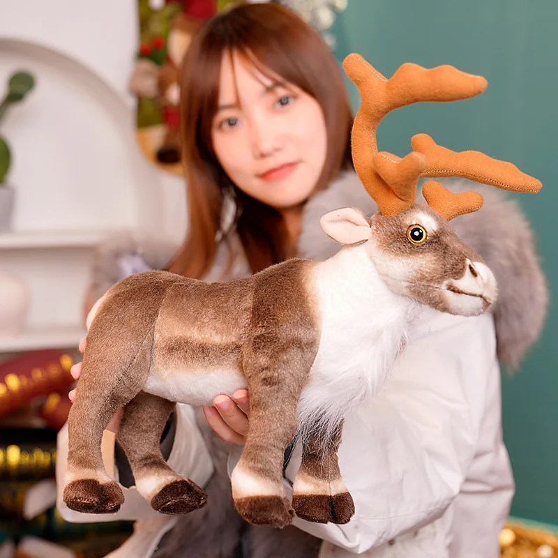Simulation Rentier Plüschtier Weihnachten Hirsch Plüschtiere Puppe Weihnachten Elch Stofftiere Frohe Weihnachten Neujahr Dekor Beste Geschenke für Kinder – Detail 11