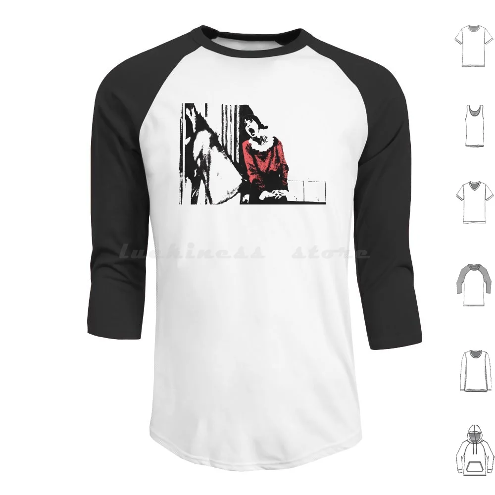 Popshine هوديي قطن كم طويل زيت الزيتون والزيتون محاكاة ساخرة الفكاهة Sattire Shelley Duvall Shelly Duvall أفلام الفيلم