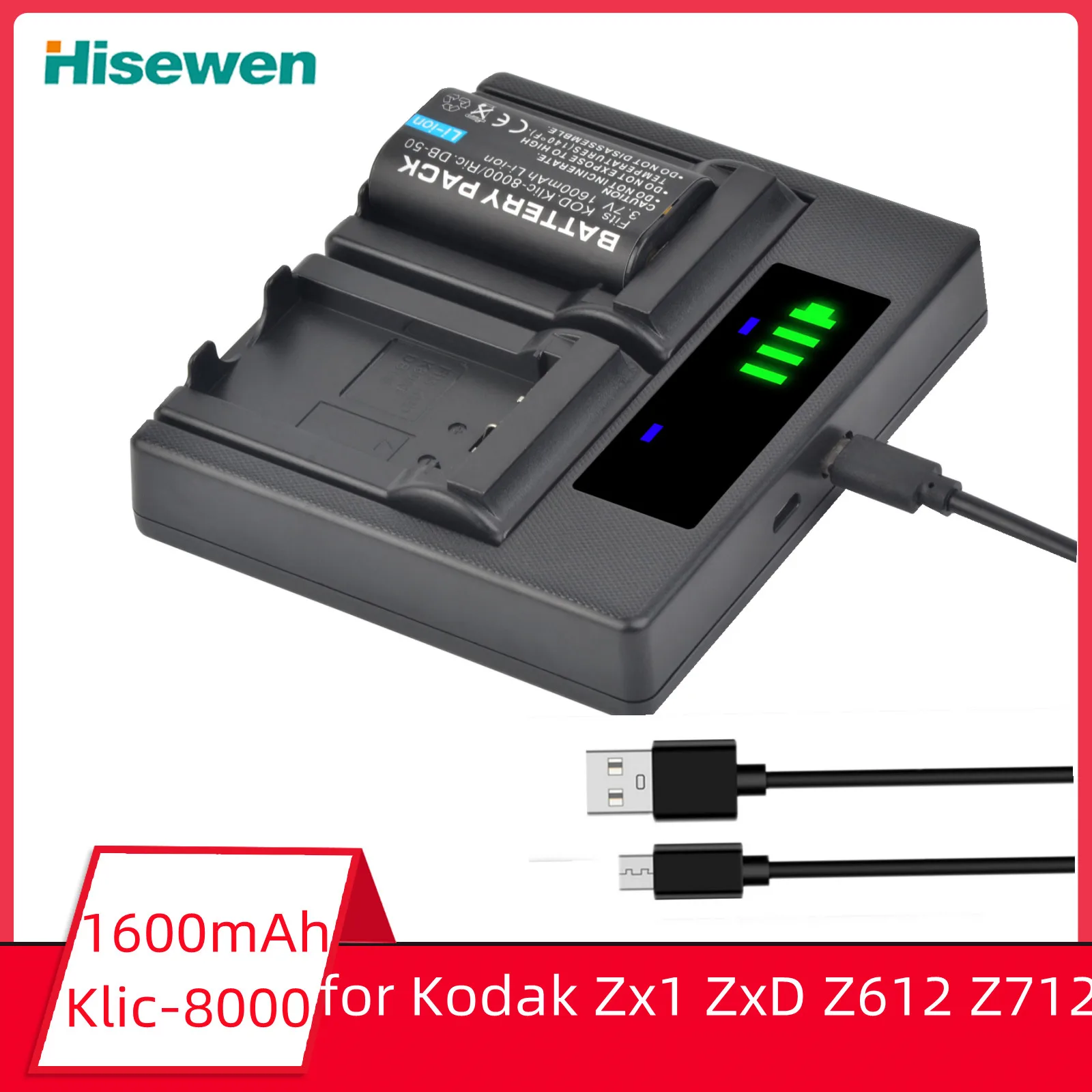 KLIC-8000 Battery for Kodak Zx1 Z612 Z712 Z812 Z1085