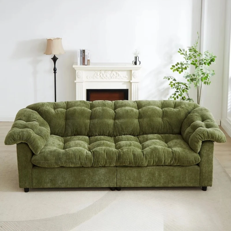 Modern modular L-shaped comfortable three-seater sofa bed with backrest for the living room