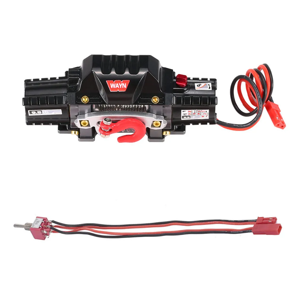 Bezprzewodowy system sterowania zdalnego sterowaniem, podwójne silniki, symulowana metalowa wciągarka do samochodów RC typu crawler 1/10 HSP Redcat Tamiya HPI Axial SCX10