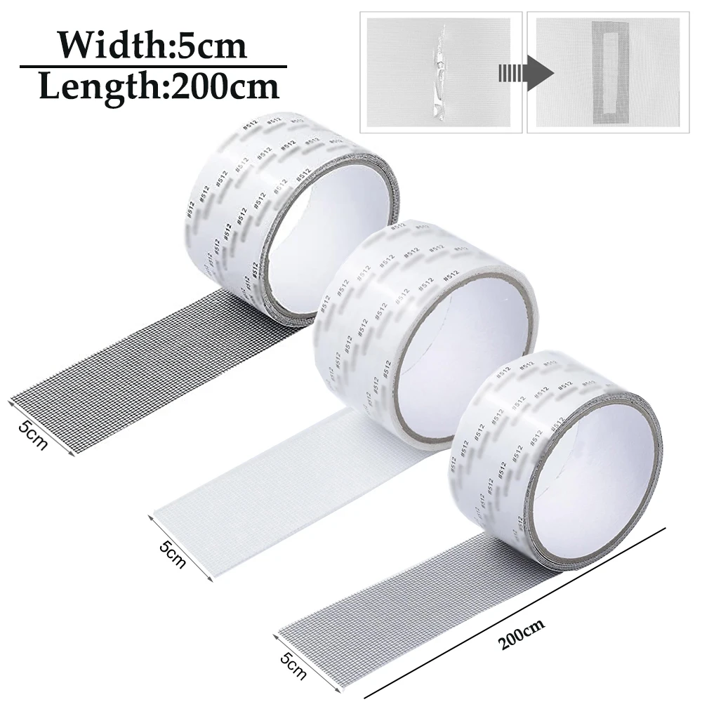 

1pc 5*200cm Easy-to-Apply Waterproof Window Screen Repair Tape Keep Mosquitoes Out with Our Anti-Insect Self-Adhesive Mesh Patch