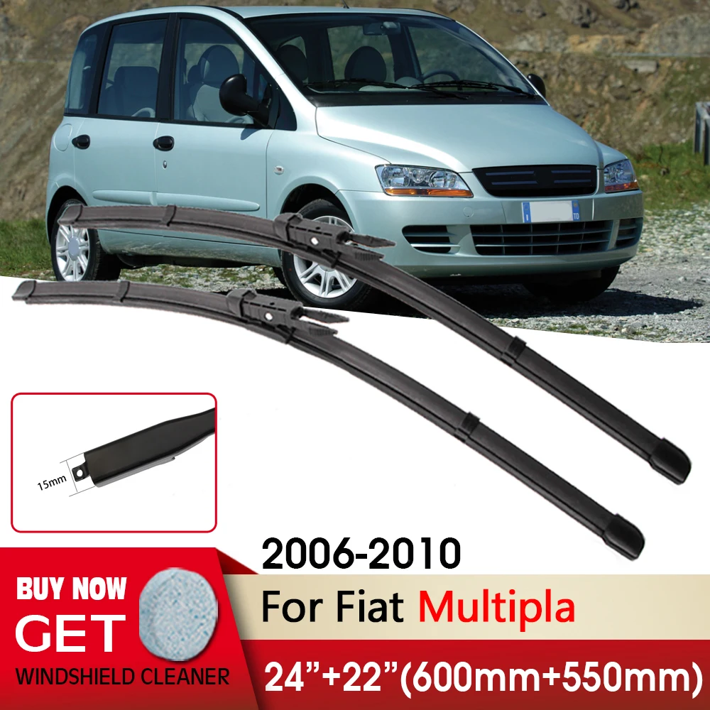 

Car Wiper RHD & LHD Front Wiper Blades 24"+22" For Fiat Multipla 2006-2010 Fit Pinch Tab Arm Windscreen Wipers Auto Accessories