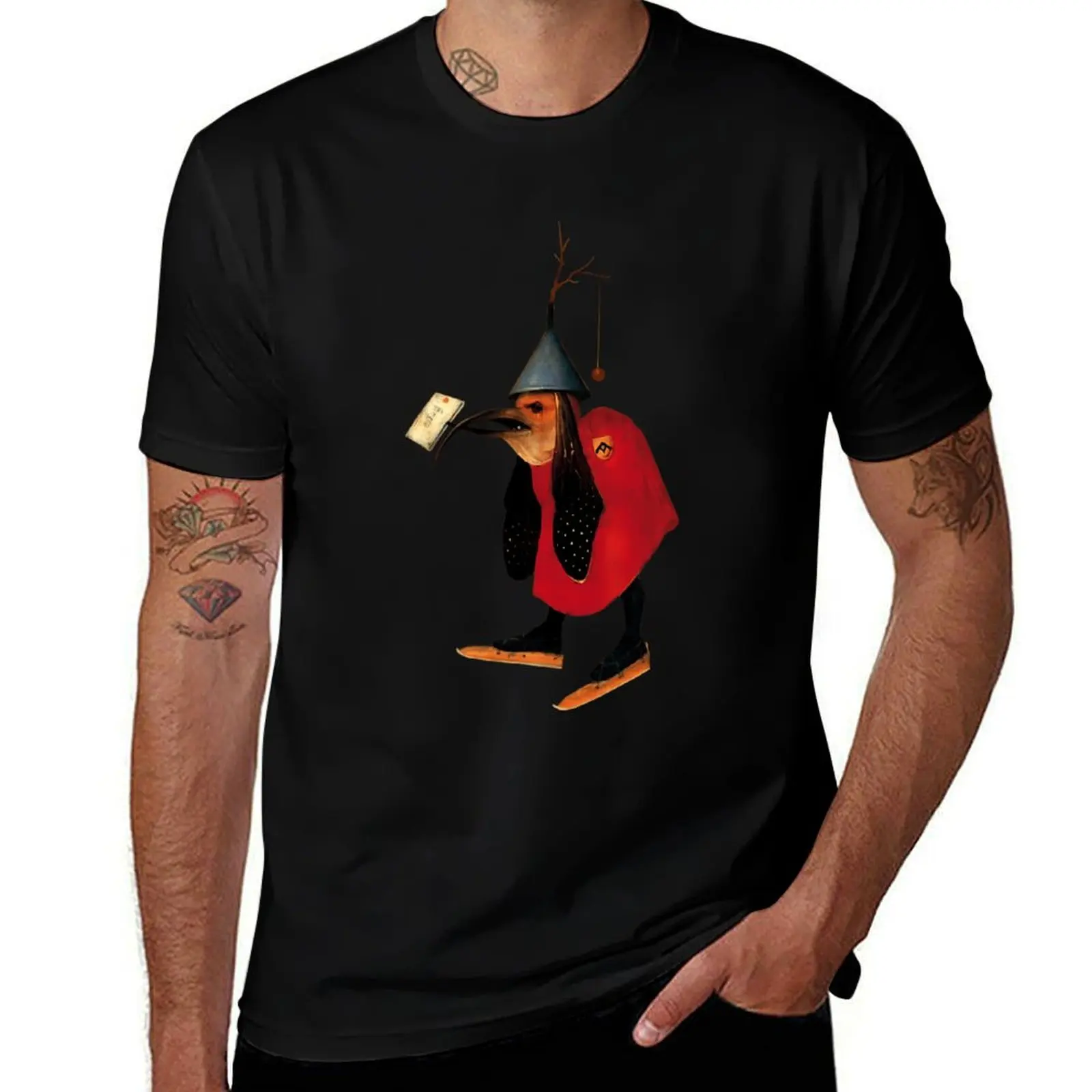 

Bosch Bird With Letter T-Shirt g man t shirts for men anime t shirts oversize T-Shirt