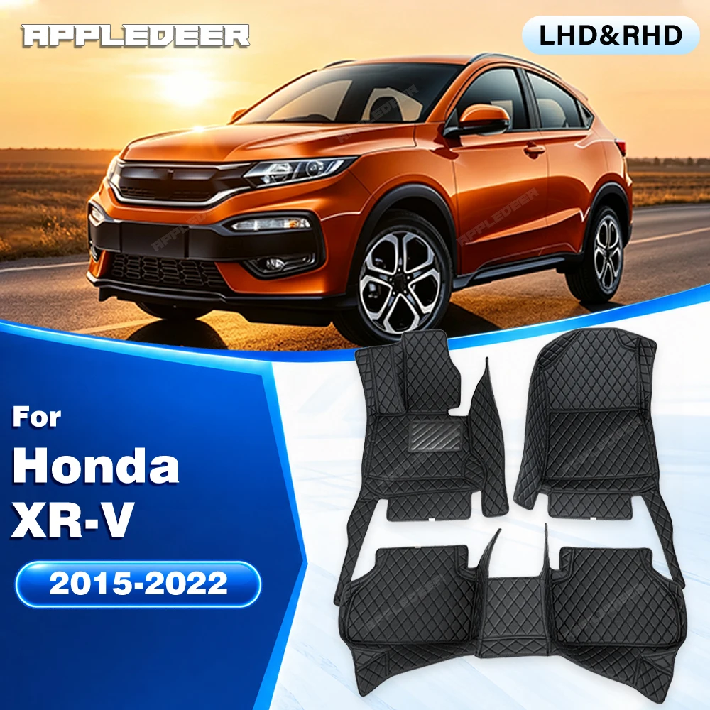 Car Floor Mats For Honda XR-V 2015-2022 2021 2020 2019 2018 2017 2016 Custom Auto Foot Pads Carpet Cover Interior Accessories