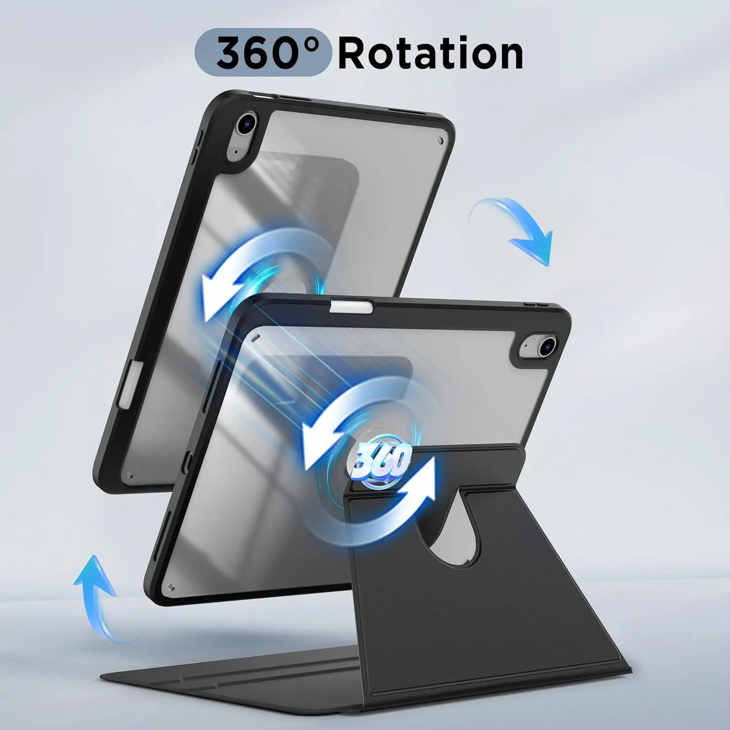 For iPad Air 4th 5th 10.9 Pro 11 M4 Air13 Magnetic Case For iPad 10 10th 10.2inch Air11 Mini6 7 360 Rotating Acrylic Stand Cover