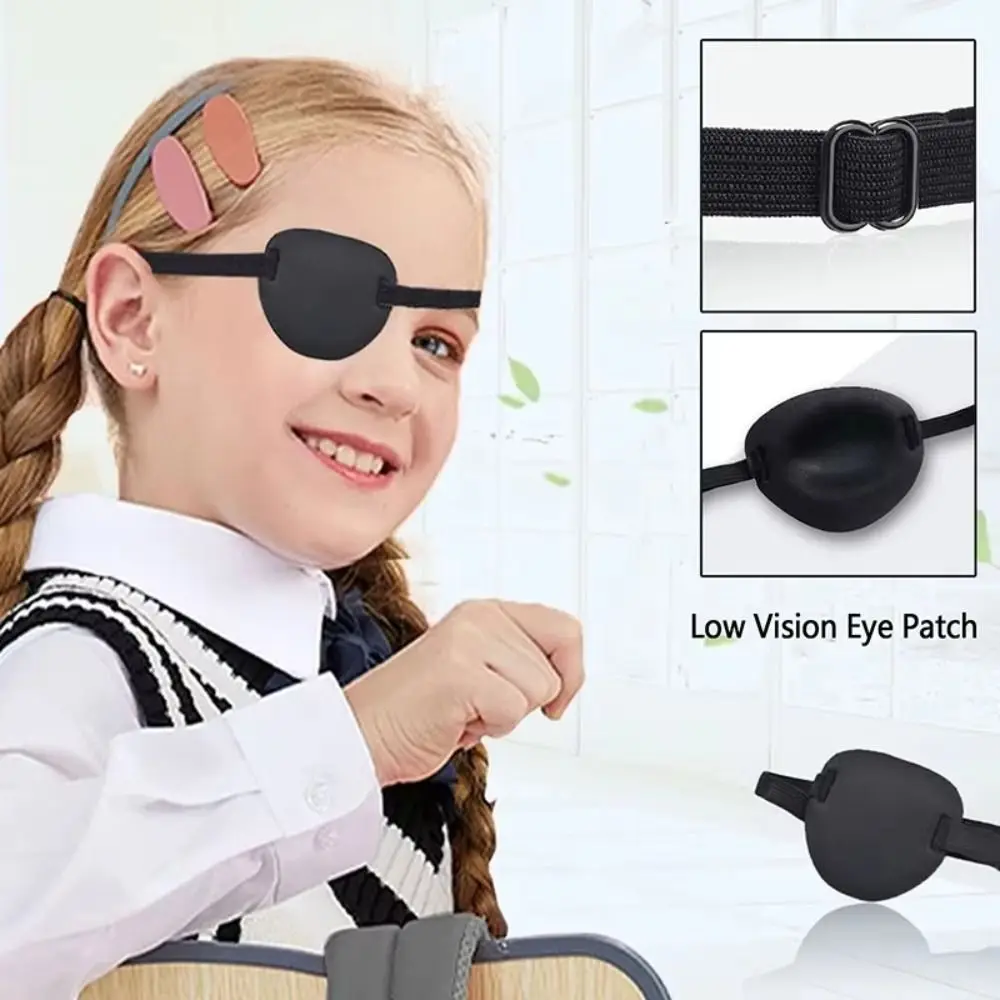 Parche Ocular Pirata Ajustable, Suave y Lavable, para el Cuidado de la Visión, Cubre Ojos Individual para Cosplay