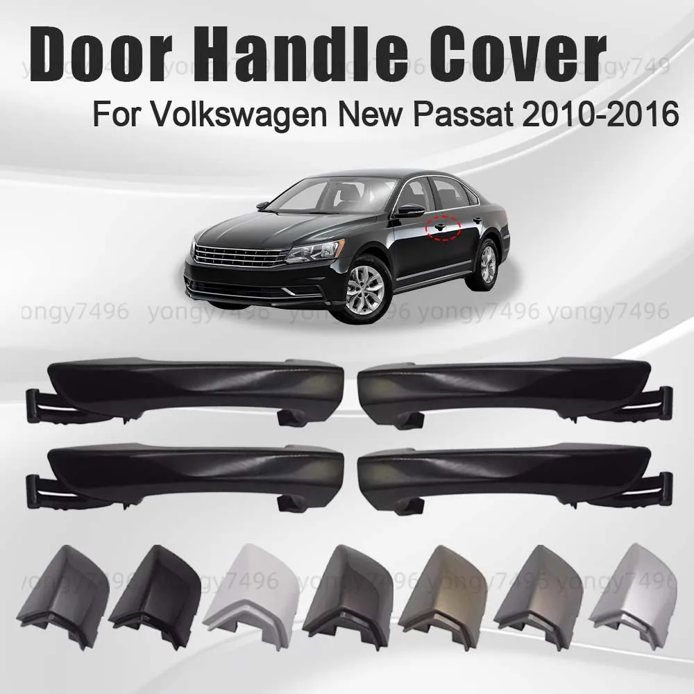 

Car Upgrade Simple Silver Wilderness Brown Black Door Handle Cover For Volkswagen New Passat 2010-2016 Cars Accessories Replace