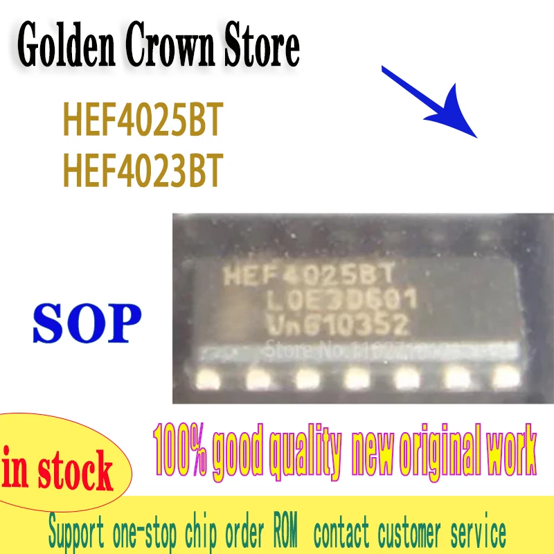 10 Pcs/Lot  HEF4023BT HEF4025BT CD4023 CD4025 grid/inverter SOP-14  New and Original In Stock