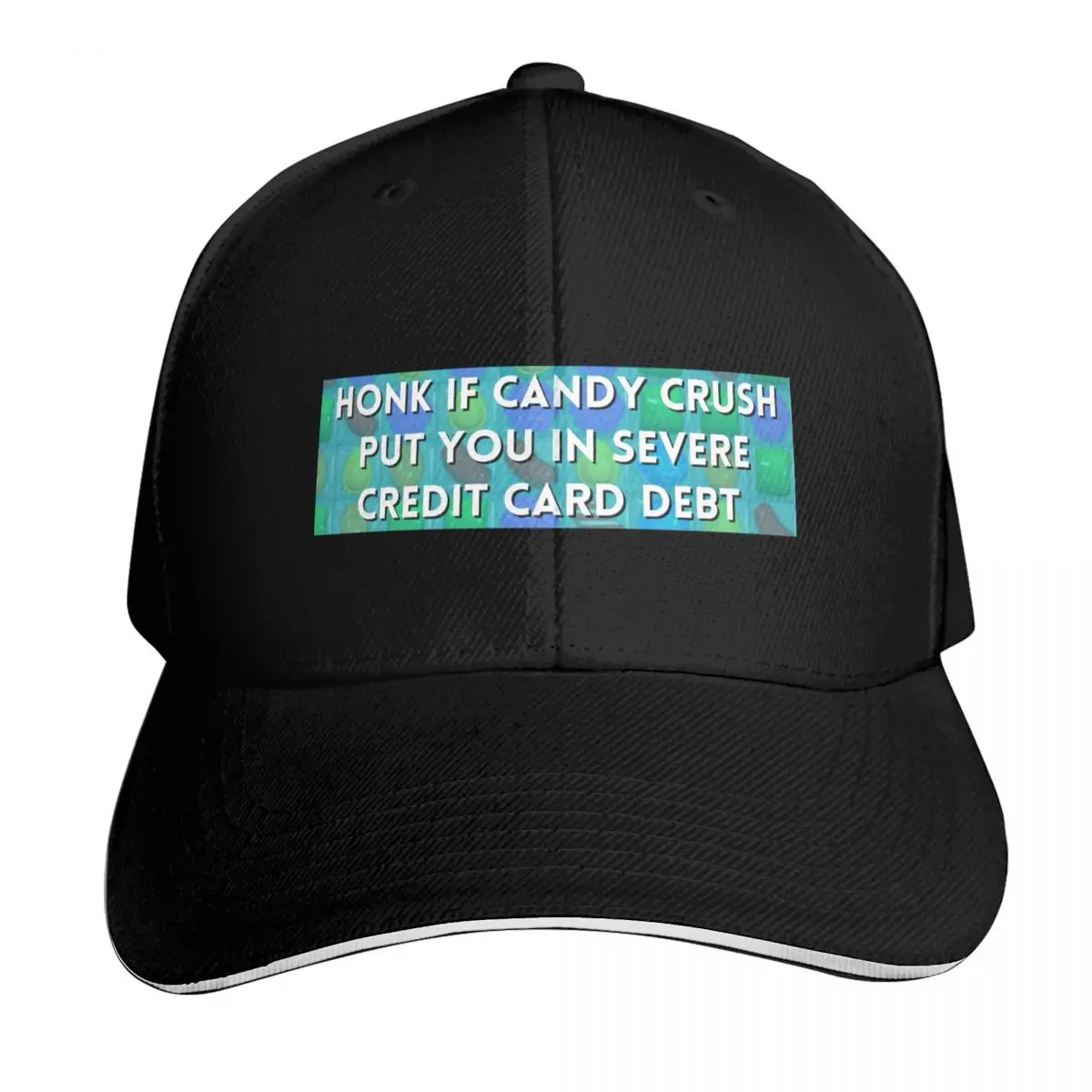Boné de beisebol, chapéu de praia, chapéu de sol, chapéu de pesca, unissex, com estampa 'Honk if Candy Crush Severe Credit Card Debt'