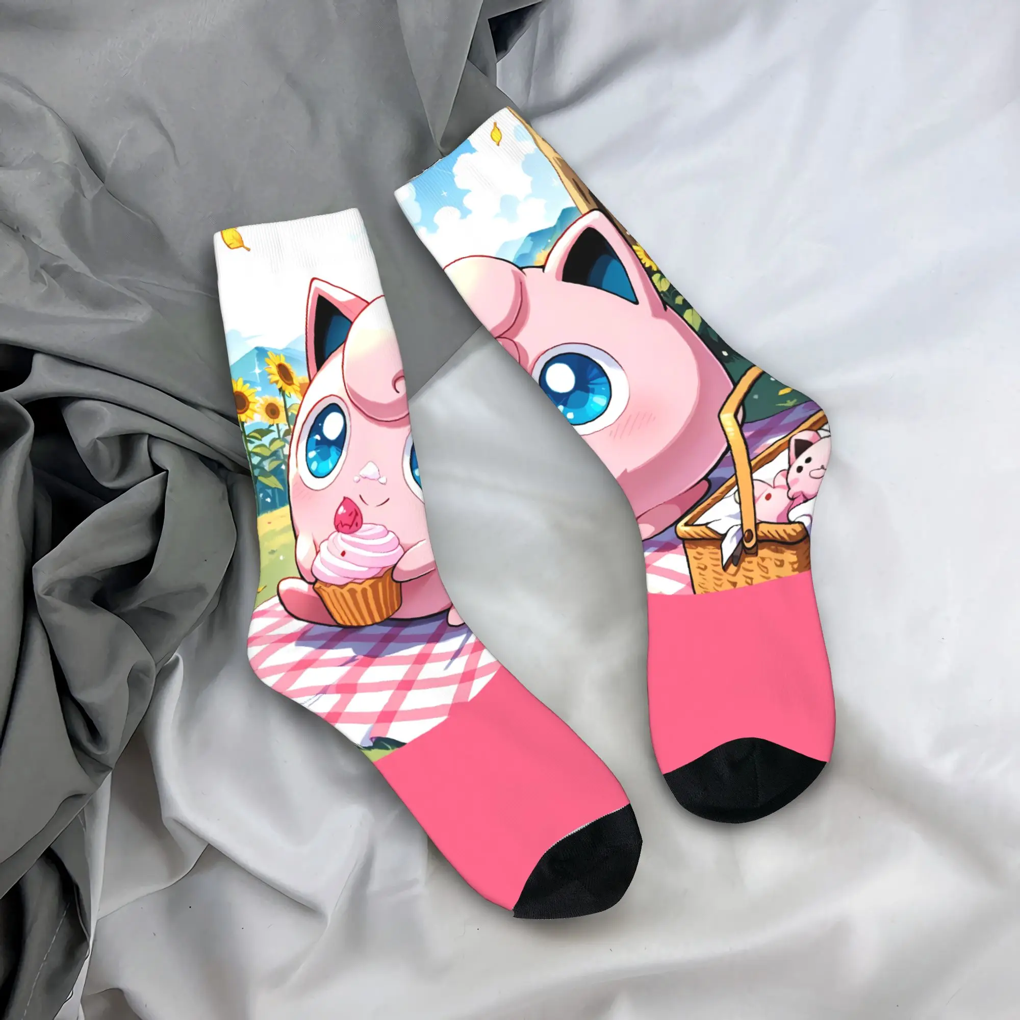 

Jigglypuff Socks Pattern Stockings Anti Bacterial Men Socks Quality Autumn Leisure Outdoor Socks
