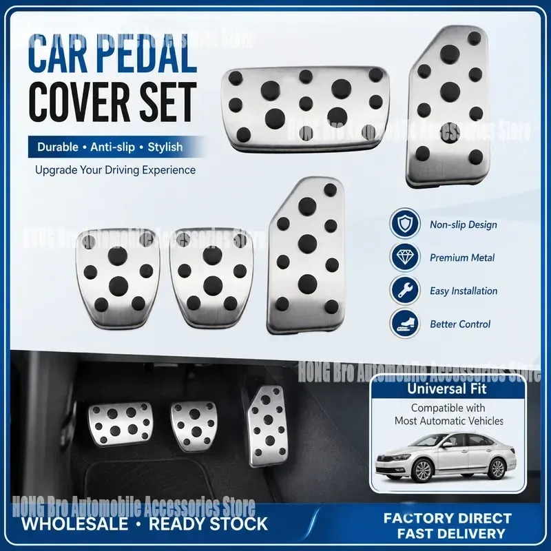 For Subaru Forester XV 2018-2021 Impreza 2016-2021 Aluminum Alloy Throttle Brake Foot Pedal Cover Anti Slip Car Accessories