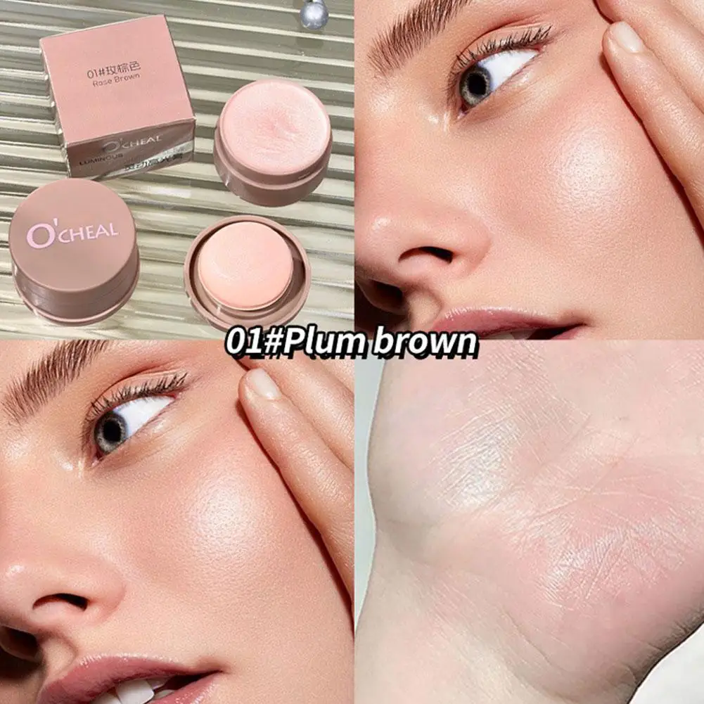 Crema de puré de patatas de alto brillo, ilumina naturalmente suaviza el rostro, manchas generales en polvo, colorete en crema, resaltador de puré de patatas