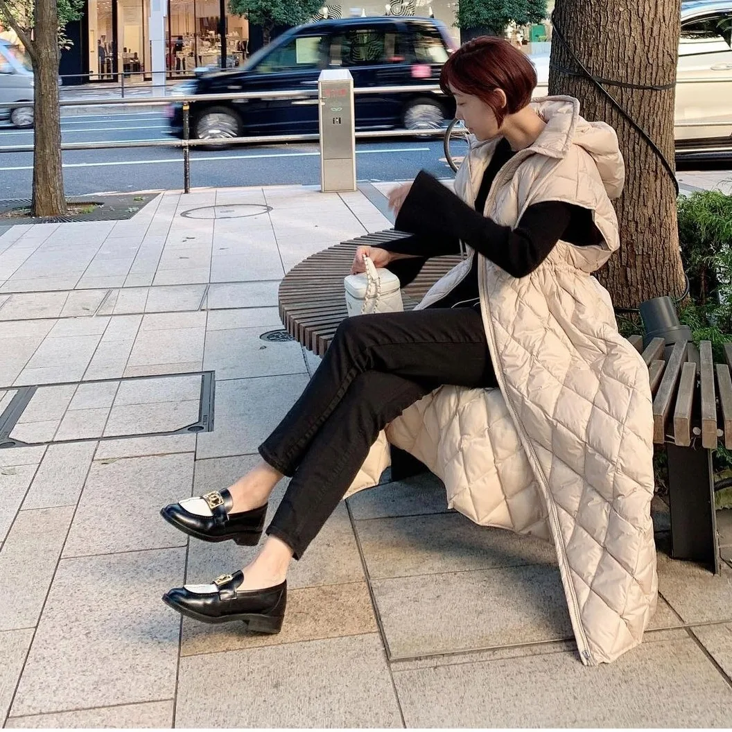 Hooded Long Warm Svel Jaet Vest Korean Sle Regular Fit Medium Softn Other Fabric Autumn Winter Women's Sweater