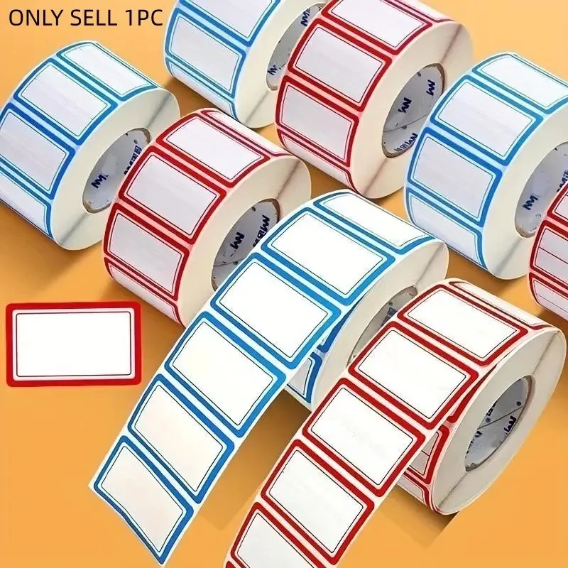 

500pcs Storage label stickers, suitable for color-coded labels in offices and classrooms, suitable for food containers and refrigerator meal label kits，Featuring Easy Peel-Off Stickers. Colorful Border Name Tags for Office, Meetings, School, Home, Events,