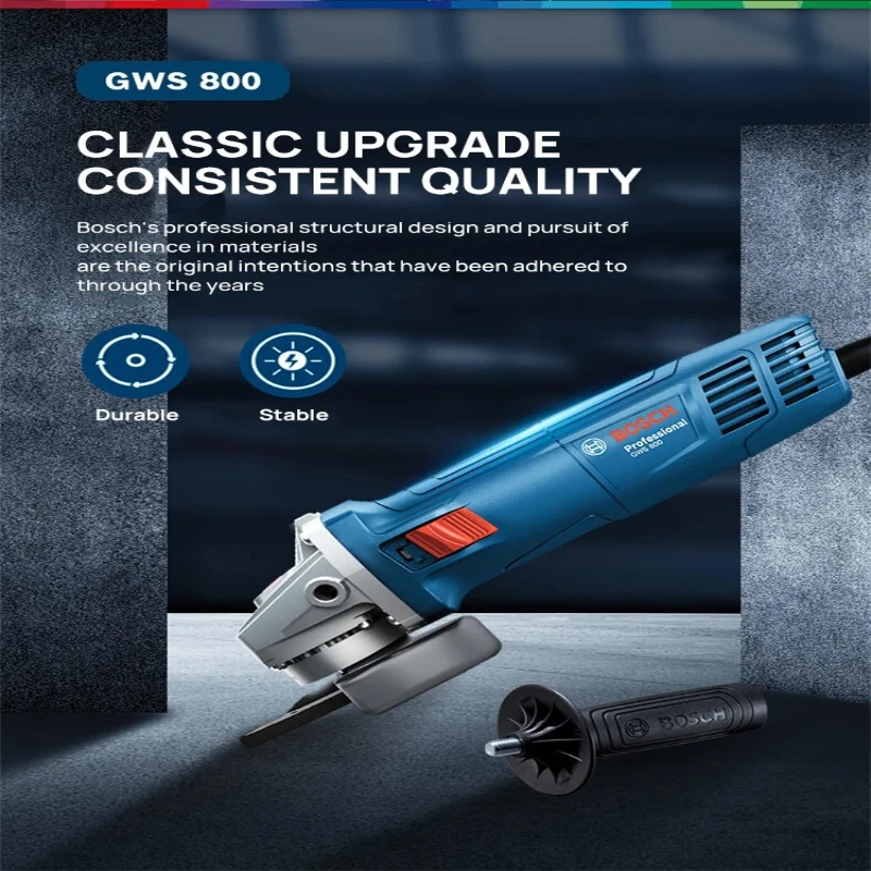 

BOSCH GWS 800 Angle Grinder | 800W 12000RPM | 100mm Disc | for Metal/Stone Cutting & Grinding