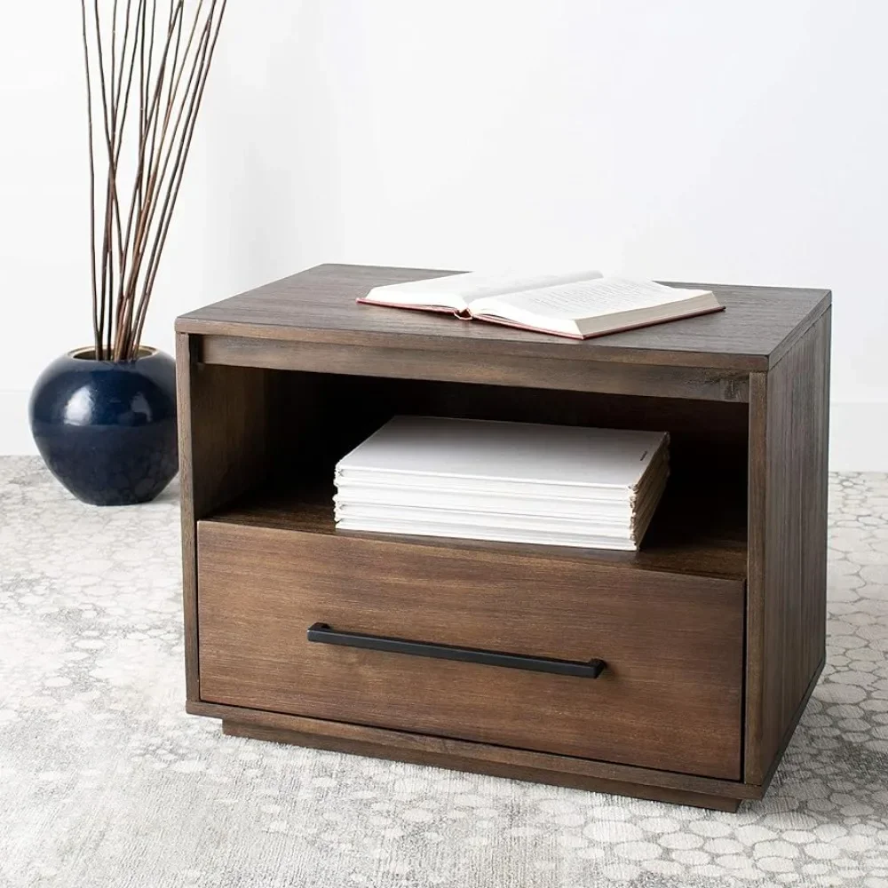 Safavieh Couture Home Mallory Modern Dark Chocolate 1-drawer Nightstand