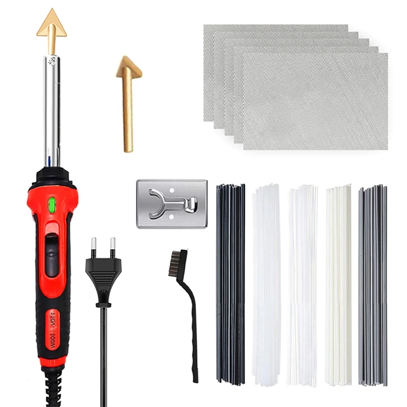 

100W Plastic Welding Kit 2 In 1 Plastic Welding Kit Soldering Iron For Surface Repair Car Canoe Welding Tool EU Plug