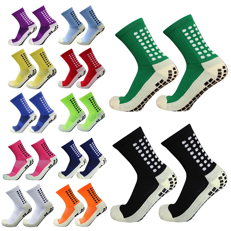 Men New Football Socks 12 and Women Pair Sports Socks Non-slip Silicone Bottom Soccer Baseball Socks Rugby Socks