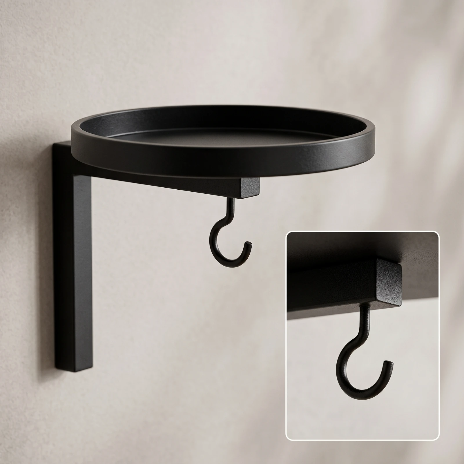Wall-Mounted Bird Bath with Hook Sturdy Wall Bird Bath Garden Decor Heavy-Duty Hardware Multi-Purpose for Gardeners, Fence