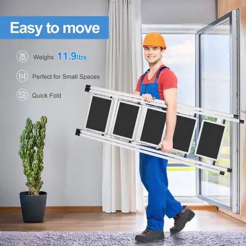 वेडीवको बहुक्रियाशील घरेलू सीढ़ी, तह सीढ़ी, स्ट्रेचेबल हेरिंगबोन सीढ़ी, बहुक्रियाशील पांच-चरण सीढ़ी चरण 10 best sales सीढ़ियाँ - №8