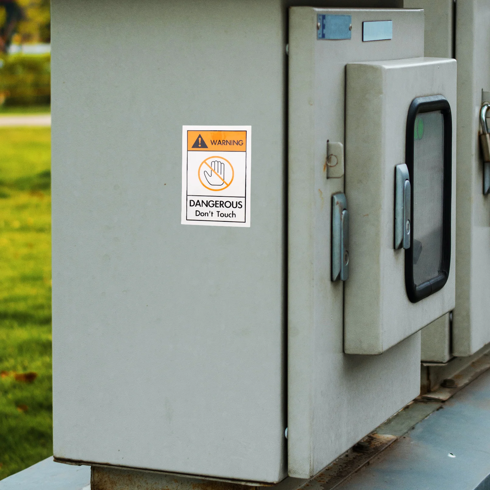 2pcs Do Not Touch Stickers Warning Label Safety Sign Decal No Touch Vinyl Sticker For Machine Equipment Warehouse Caution