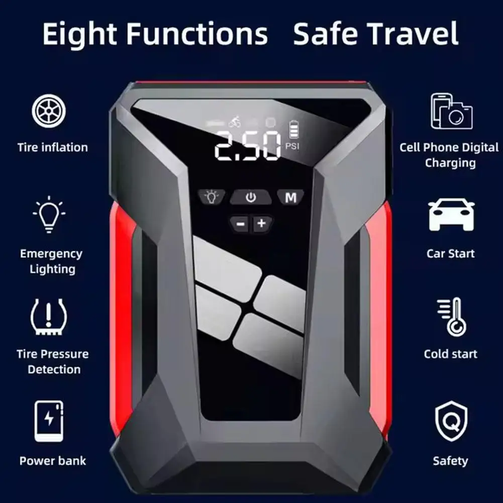 

Портативный воздушный компрессор для накачивания шин Pro, умный быстрый воздушный насос для автомобильных шин, автоматический насос для шин для автомобилей, велосипедов, мотоциклов U0M8