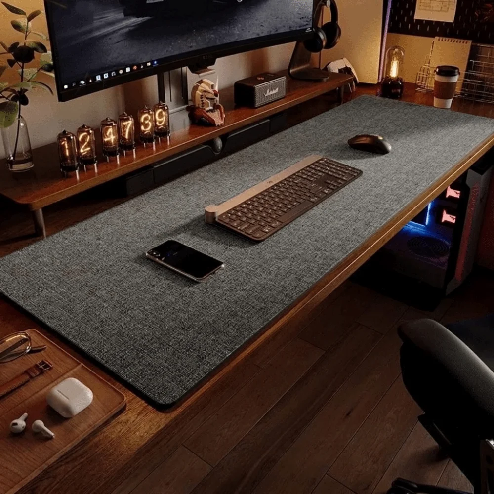 Waterproof Computer Desk Mat Non-Slip Large Office Desk Pad Minimalist Wear Resistant Desktop Protection Mat Laptop