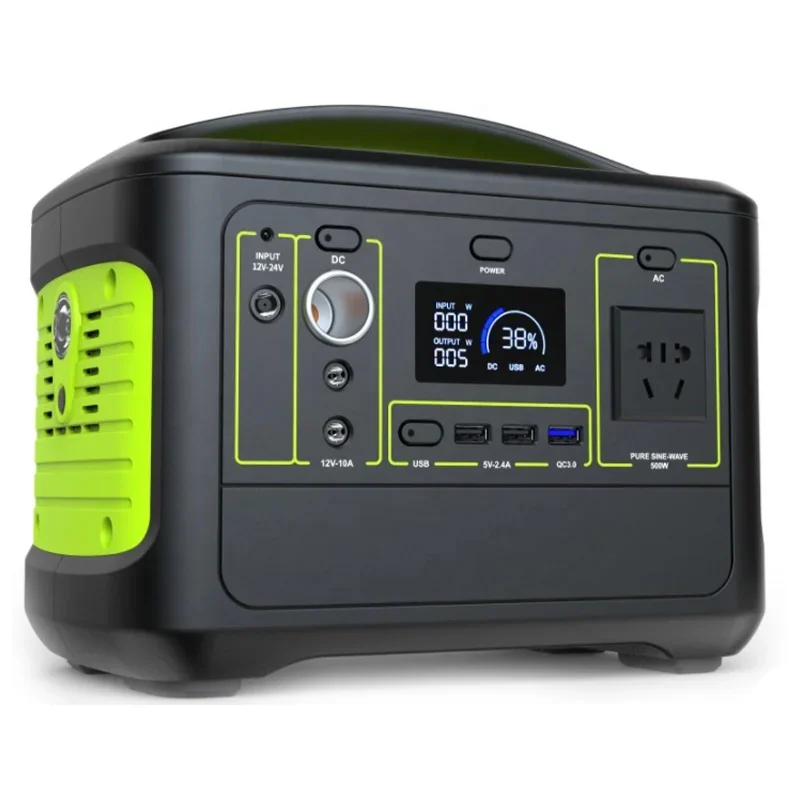 

500W Portable Solar Generator Energy Portable Power Station, DC AC 110V 220V Outdoor power bank Output