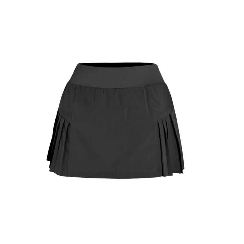 Falda plisada de tenis de verano para mujer con forro interior cintura alta diseño de doble capa deporte Sexy Fitness Yoga pantalones cortos de baile