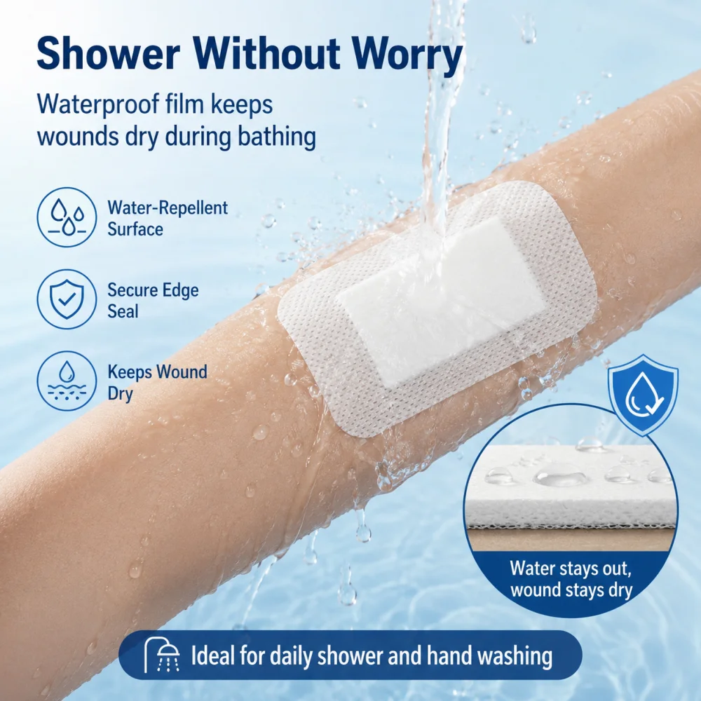 Aseptic Adhesive Wound Dressing Independently Packaged Disposable Wound Care Patch,Suitable for family Travel Emergency Treatmen