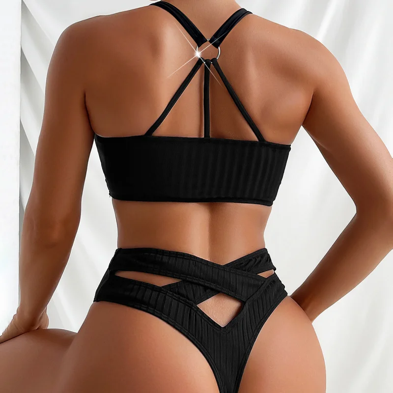 

NewbikiniHigh Waist Cross Hollow Sexy Bikini Swimsuit Swimwear