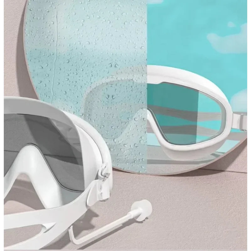2025 نظارات السباحة إطار كبير للبالغين والأطفال جودة عالية نظارات السباحة المضادة للضباب مقاوم للماء HD نظارات السباحة معدات السباحة