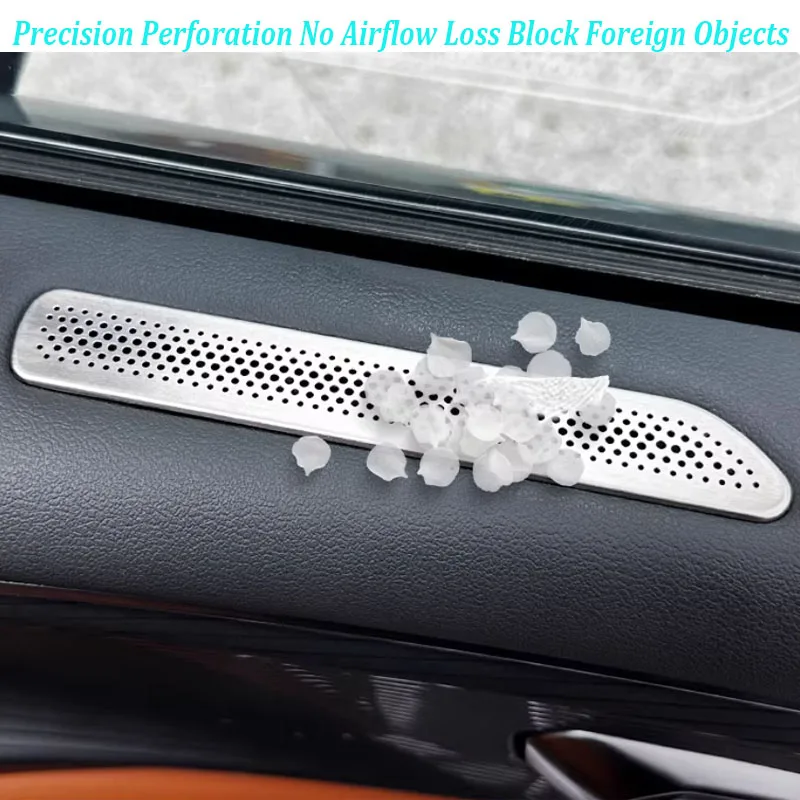 for Haval Xiaolong Dragon MAX 2nd Gen 2025-2026 Car Door Air Vent Cover Stainless Steel Interior Trim Interior Accessories 4