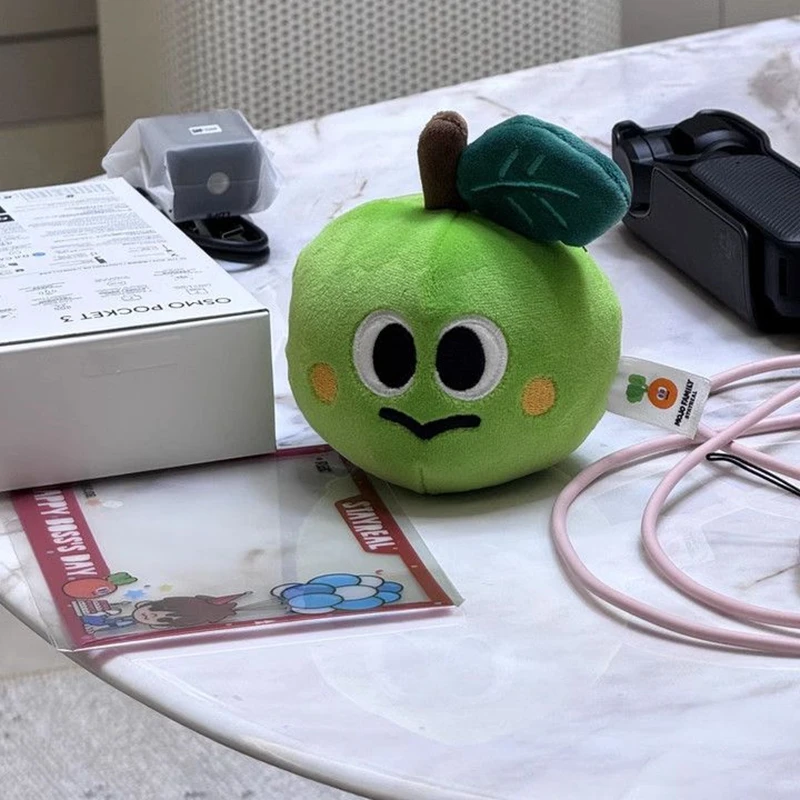 Peluche di mela verde Kawaii da 11 cm, occhi grandi, pianta carina, bambola morbida, perfetta per i regali di compleanno e Natale del festival dei bambini