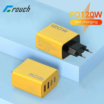 4-Port 120W USB tip C şarj PD QC3.0 cep telefonu şarj hızlı şarj iphone Xiaomi Huawei Samsung USB C şarj