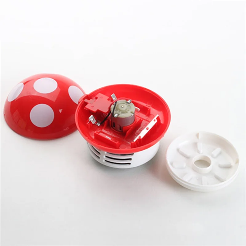 

【Berserk】Red Handheld Mushroom Mini Desktop Cleaner For Dust And Paper - Lightweight Desk Sweeper