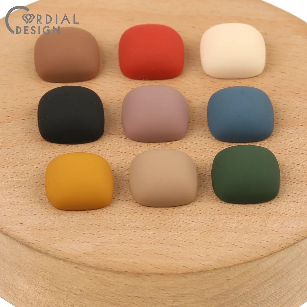 تصميم ودي 15*15 مللي متر 200 قطعة إكسسوارات مجوهرات/خرز أكريليك/تأثير مطاطي غير لامع/شكل مربع/يدوية الصنع/صنع خرز ذاتي الصنع #2